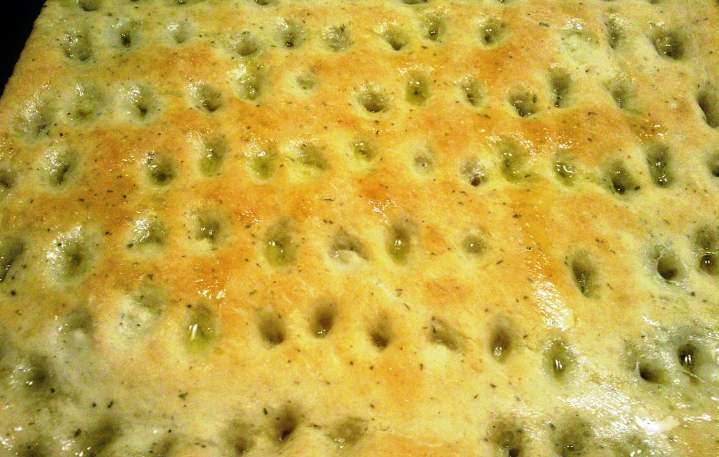 focaccia genovese con la salvia