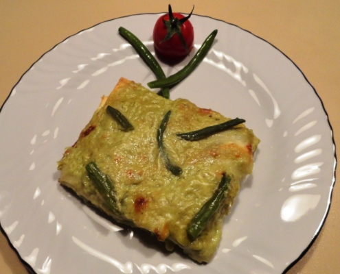 lasagne al forno con pesto